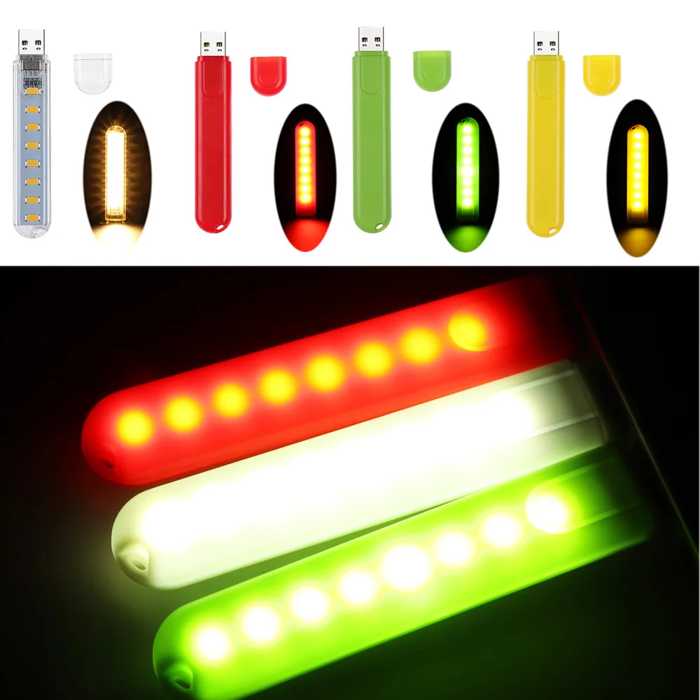 

1PC Modern Novelty Mobile Power USB LED Lamp 5V 8 Leds LED Lamp Lighting Environment Friendly Computer Small Night Light
