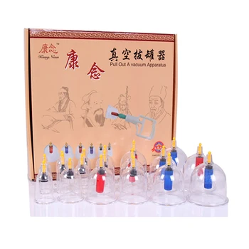 

24 Cups Chinese Medical Vacuum Body Massager Magnetic Acupunture Vacuum Cupping Set Portable Massage Therapy Tens Cans KN-24