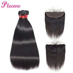 Plecare Cabello Liso 3 Paquetes con Tejido Peruano Frontal 100% Humano. Cabello Cerrado con Color Natural, No Remy. Plecare Cabello Liso 3 Paquetes con Tejido Peruano Frontal 100% Humano. Cabello Cerrado con Color Natural, No Remy.