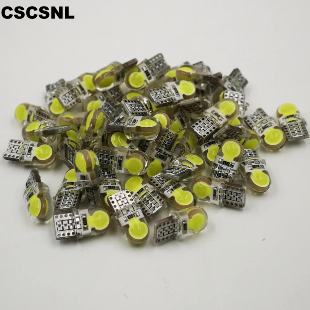 CSCSNL 50 шт. Авто T10 светодиод холодный белый 194 W5W светодиодный ОД 168 COB свет супер