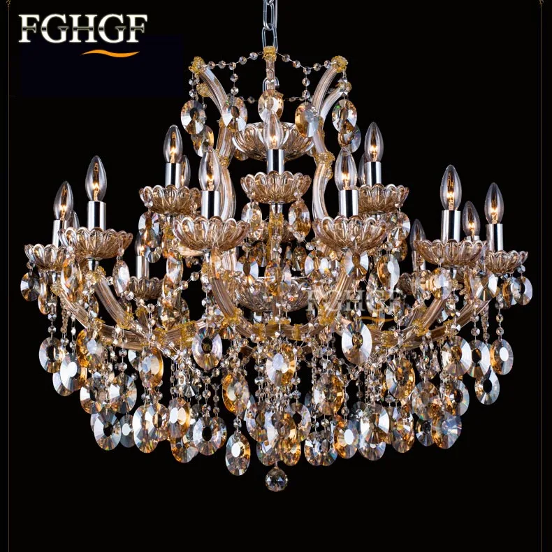 Maria Theresa Light Clear Chrome Crystal Chandelier Light LED Crystal Lustre Light for Lobby Stair Hallway Hotel project 21 (3)