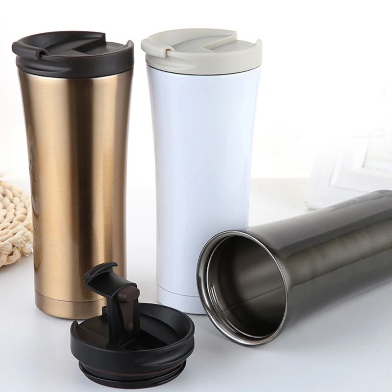 Hot Sale Double Wall Stainless Steel Coffee Thermos Cup Mugs Thermal Bottle 500ml Thermocup