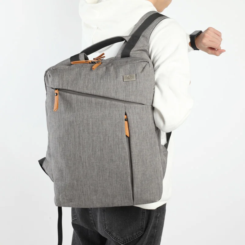 

New Group Laptop Backpack Simple Patchwork Large Capacity Mens Backpack for Travel Casual Men Daypacks Leather Travle Backpack