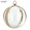 YYW Acrylic Round Ball Shoulder Bag For Women 2022 New Arrive Crossbody Bags With Chain Transparent Evening Clutch PVC Handbags ► Photo 2/6