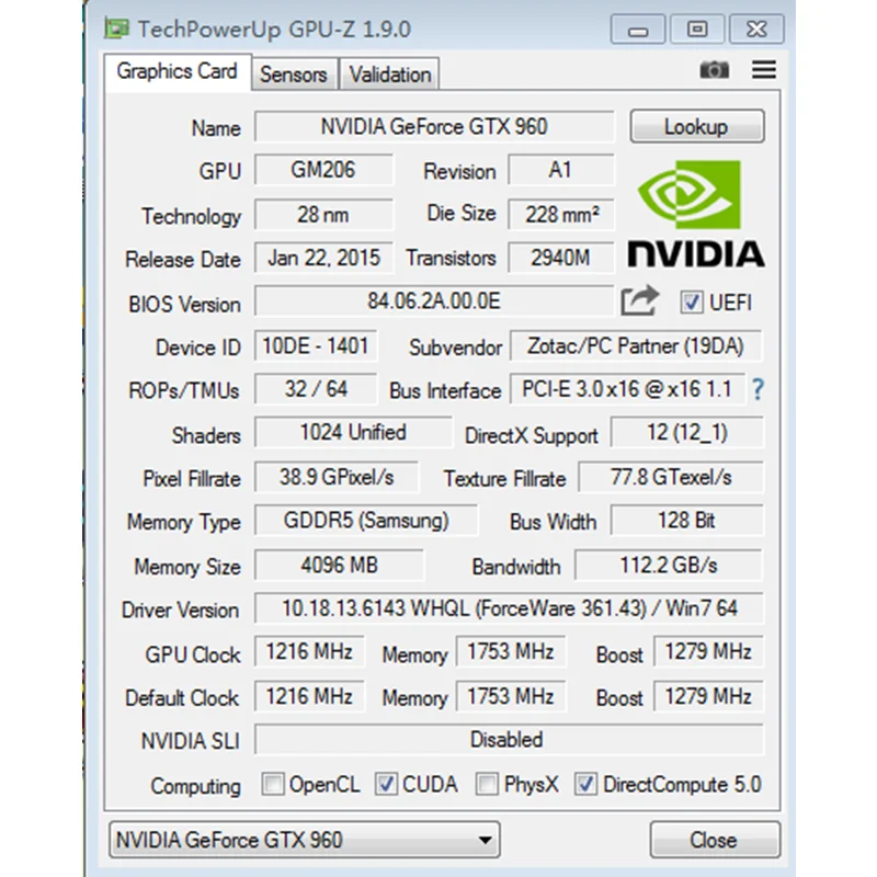ZOTAC GTX 960 4 Гб видеокарта GPU 128 бит GDDR5 видеокарты для NVIDIA оригинальная GeForce GTX960 4GD5 GM206 PCI-E X16 Hdmi Dvi