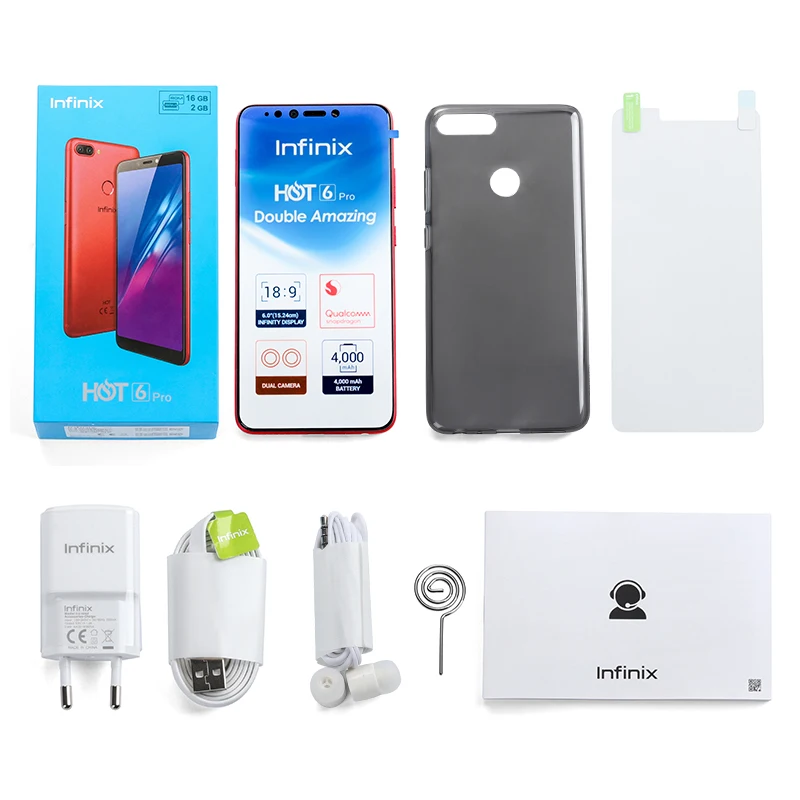Global Version Infinix HOT 6 PRO SmartPhone 32G 3G Dual Rear Camera Qualcomm Snapdragon 6.0\