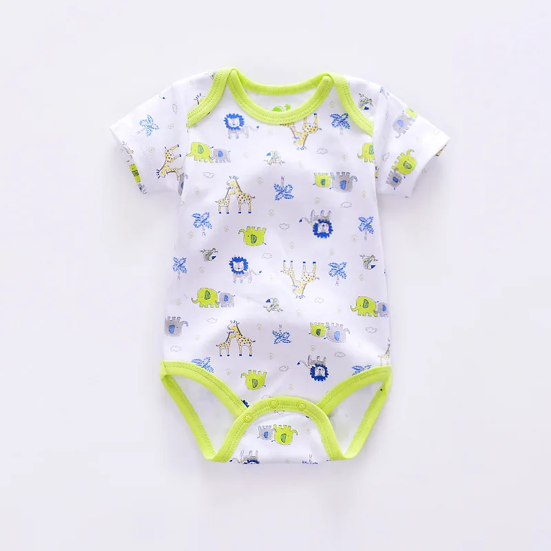 Летние комплекты одежды для малышей хлопковая одежда для маленьких девочек костюм из 5 предметов для новорожденных мальчиков Детский комбинезон с короткими рукавами+ штаны+ носки+ нагрудник+ футболка