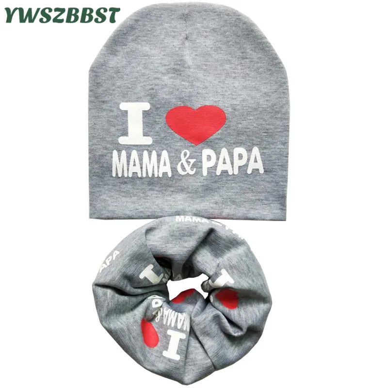 1 set Cotton Baby Hat Scarf for Boys Girls Autumn Winter Kids Children Cap Scarf-Collar Warm Beanies with I Love MAMA PAPA Print цена 1 set Cotton Baby Hat Scarf for Boys Girls Autumn Winter Kids Children Cap Scarf-Collar Warm Beanies with I Love MAMA PAPA Print цены онлайн