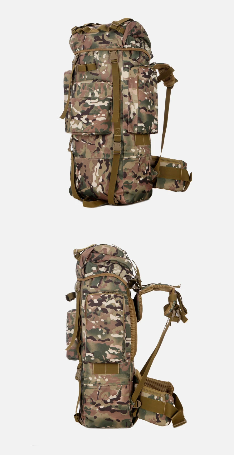 70L Металлическая стальная рама сумка Мужская военный рюкзак водонепроницаемый нейлоновый рюкзак охотничьи сумки