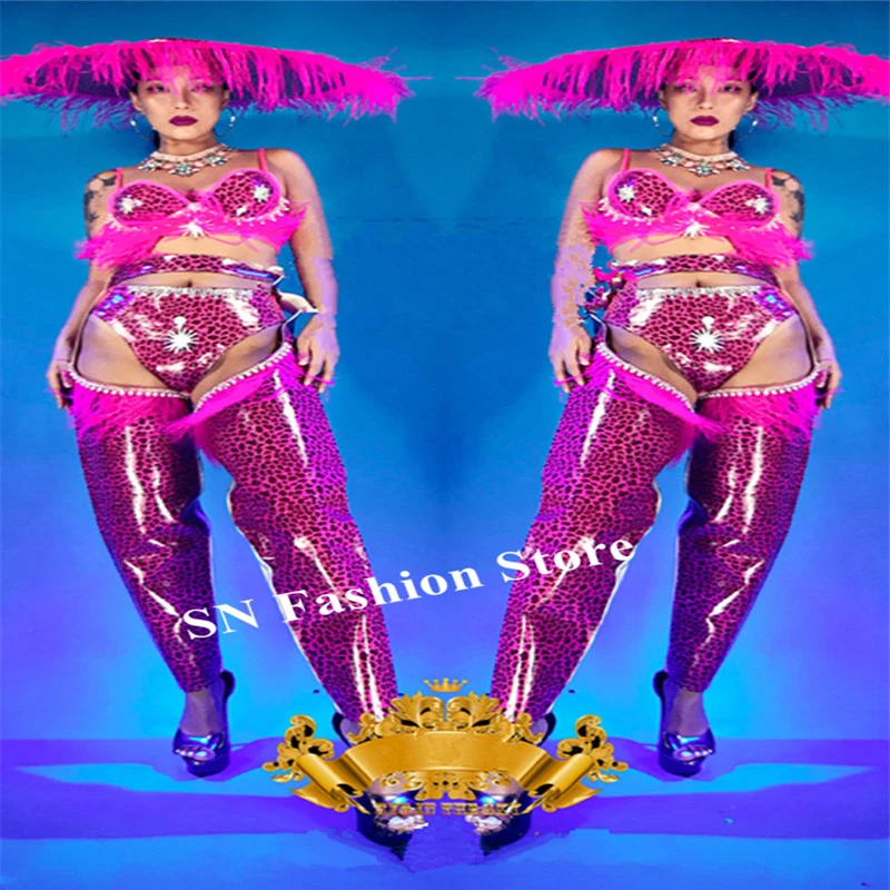 Pink leopard print bodysuit Clearance