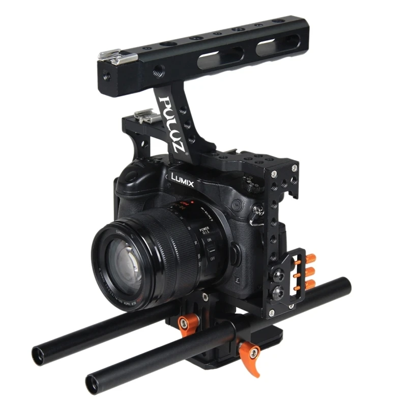 PULUZ For Sony A7 Camera Cage Handle Stabilizer CNC Aluminum Professional Accessories For Sony A7S A7R A6000 A6500 A6300 DMC-GH4