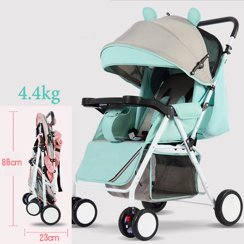 

2018 stroller can sit reclining light portable folding children ultra light cart children baby stroller free delivery Russia