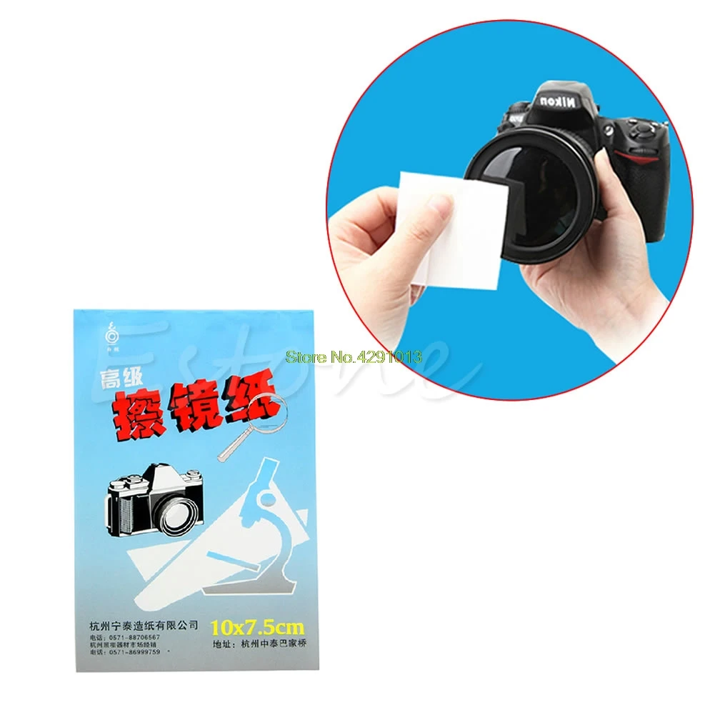 

1pc 50 Sheets Soft Camera Lens Optics Tissue Cleaning Clean Paper Wipes Booklet Drop Shipping Support