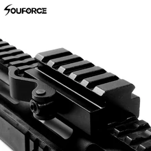 60 мм длина алюминиевый быстросъёмный адаптер 5 слотов подходит 20 мм Пикатинни Вивер база для рейки для охотничьи принадлежности