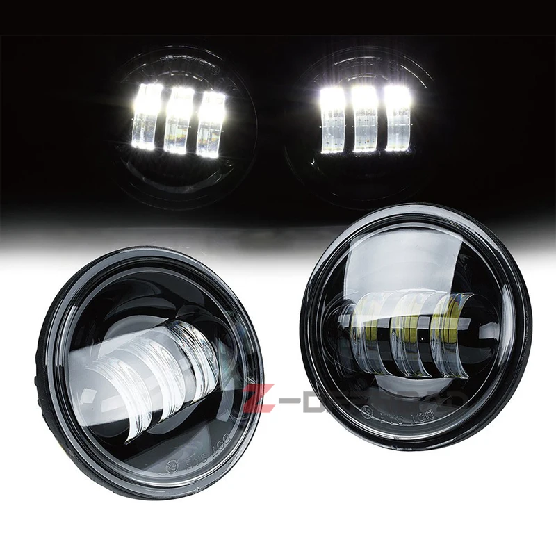 For Motorcycle Electra Trike Heritage Road King Switchback 4.5&quot 4-1/2inch LED fog lights motorcycle passing lamps |