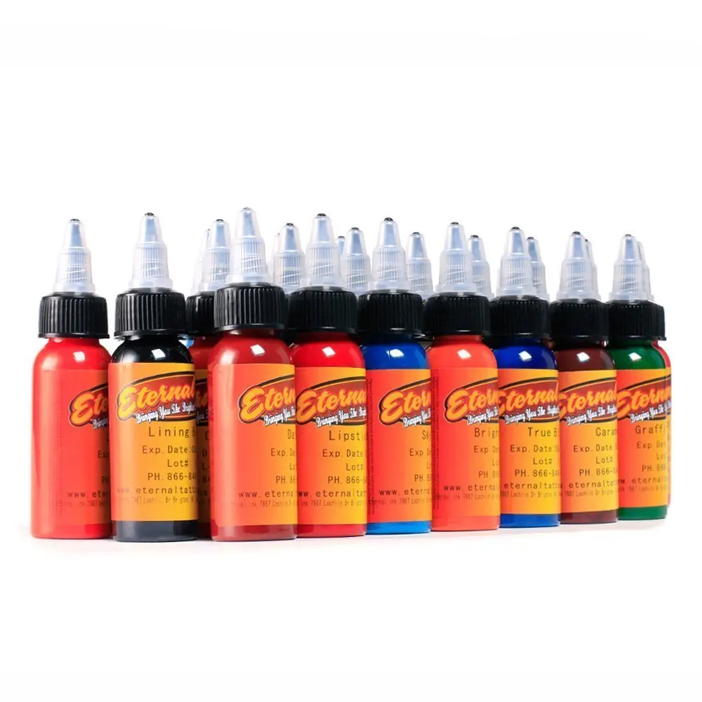 10 Tattoo Ink Paint 30ml Permanent Tattoo Set Body Art 1OZ Makeup