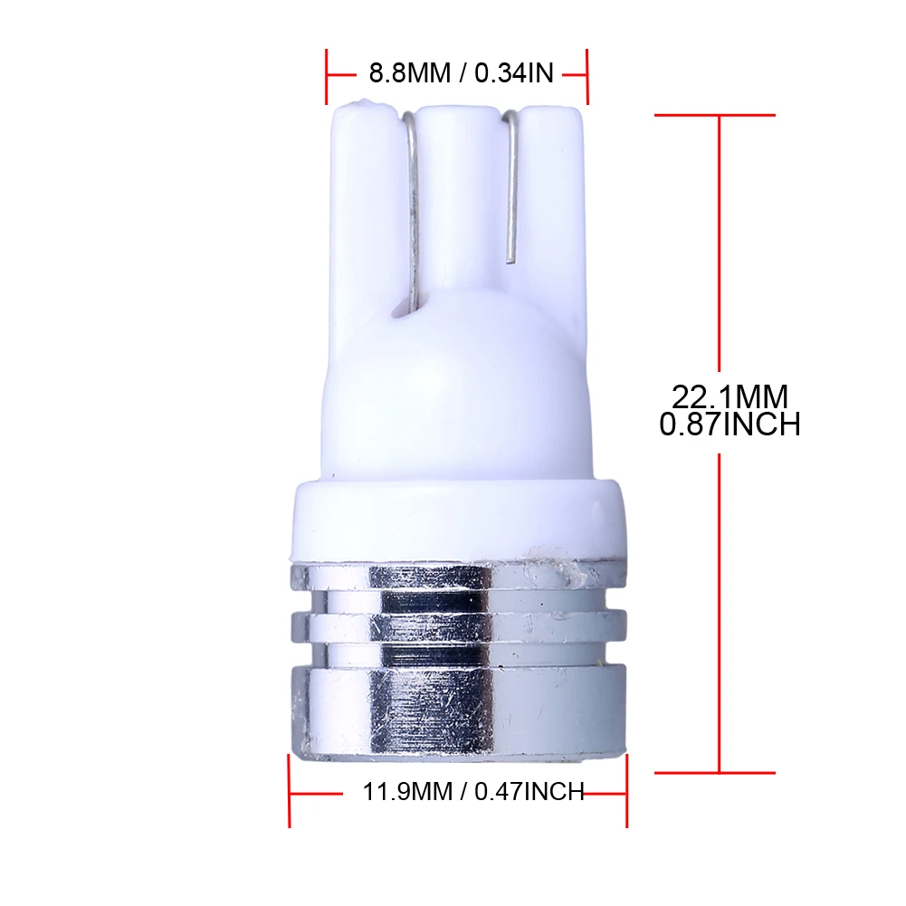 10 шт./лот T10 W5W светодиодный лампы 194 168 COB ксенон белый парковочный внутренний боковой приборной панели лицензионный светильник для автомобиля