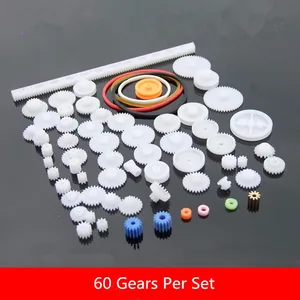 60 шт. пластиковый мотор-редуктор набор игрушек Робот Модель ремесло DIY Аксессуары Четыре колеса автомобиля детский научный эксперимент - изображение