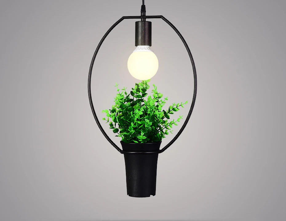Завод цветочный горшок Геометрический подвесной светильник Современный нестандартный подвесной светильник одежда Кофейня Ресторан