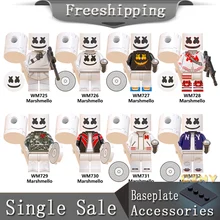 Одна строительные блоки кирпичи известный DJ Marshmellow AIM агент Фигурки игрушки коллекция для детей модель WM6064