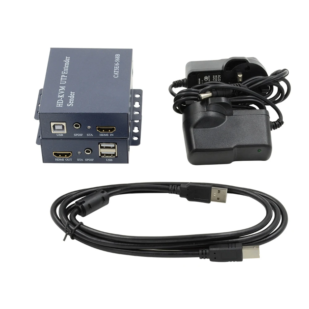 KVM HDMI, Овер-Cat5 удлинитель для головок Поддержка 1080 P без потерь без задержки 100 м удлинитель по RJ45 Cat5e Cat6 KVM HDMI удлинитель USB по UTP STP