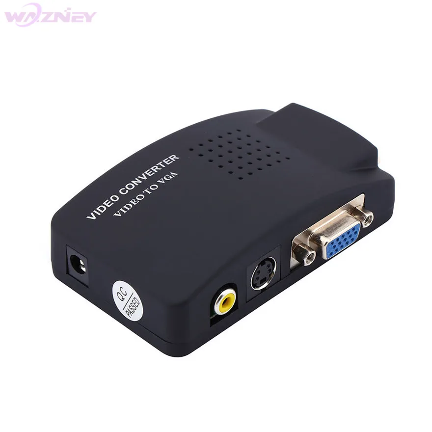 100 комплект AV S Video BNC / RCA Композитный видео в ПК ноутбук VGA ТВ конвертер адаптер