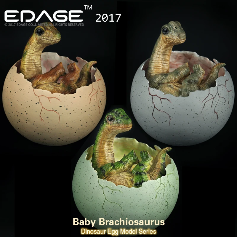 2018 CE аутентификация EDAGE Baby Brachiosaurus Jurassic World модель Dragon Of Dinosaur Egg инкубационная