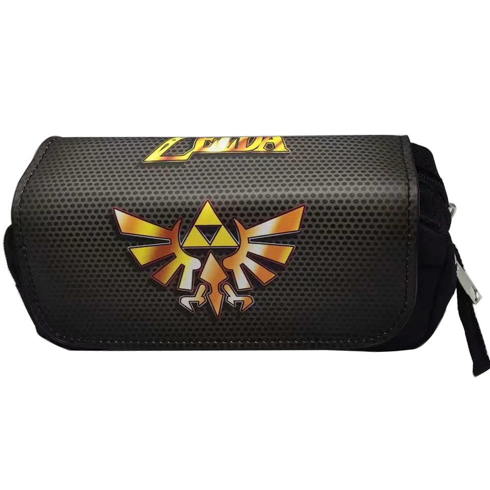 Game Legend of Zelda Pencil Bags Leather Canvas Pencase Anime Design