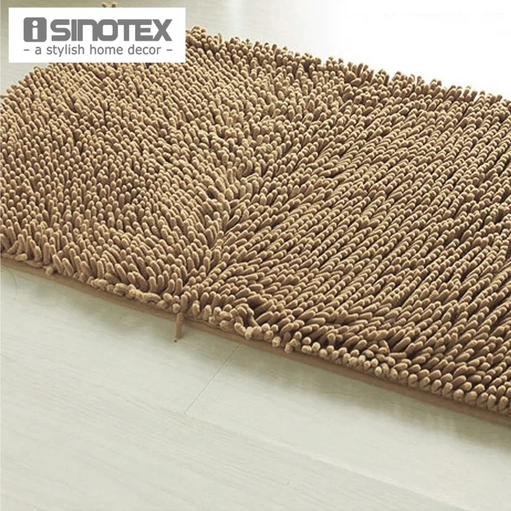 50x80cm Shaggy Chenille Floor Mat Softness Bathroom Area Rug Anti Slip