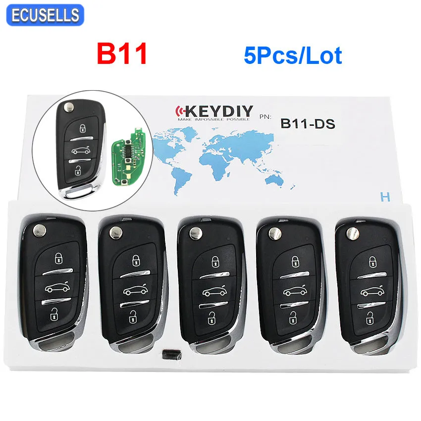 

5Pcs/Lot KD900 KD900+ KD200 URG200 Mini KD KD-X2 Remote Control 3 Button Key DS Style B Series Remote Car Key Fob B11