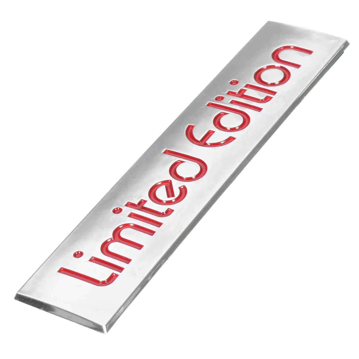 

10.4cm x 2.2cm Chrome Limited Edition Logo Red Letter Emblem Decal Sticker