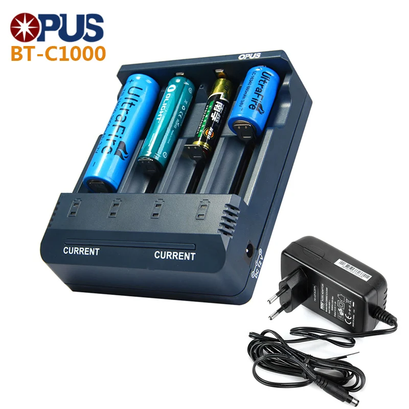 

Opus BT-C1000 Charger Digital 4 Slot Li-ion NiCd NiMh Battery Charger For AA AAA 18650 17670 18490 17500 17335 16340 14500 10440