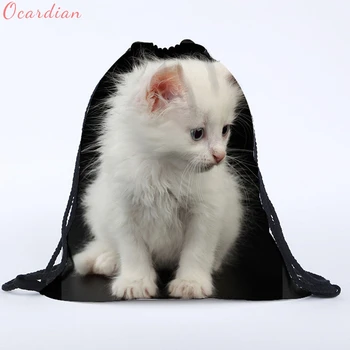 

Ocardian NEW High Quality Popular Unisex Cat Backpacks 3D Printing Bags Drawstring Backpack Drop Shipping # p##418