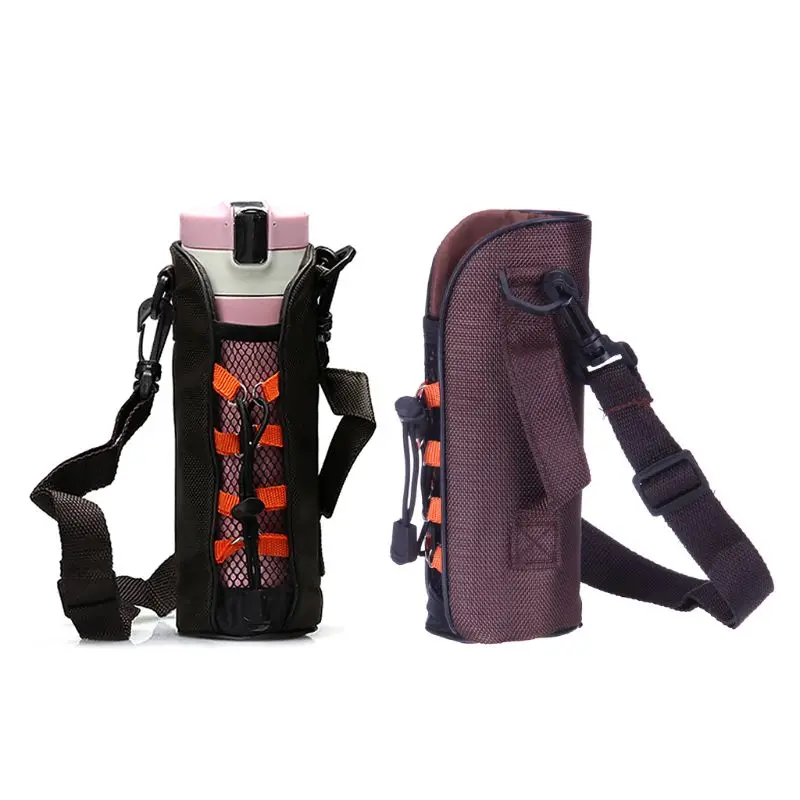 Water Bottle Carrier Heat Insulated Cover Bag Case Pouch Holder With Shoulder Strap Outdoor Tool 20x7.5cm