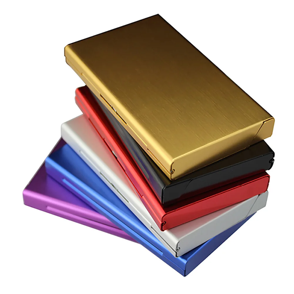 

Aluminum Alloy Thin Cigarette Case Tobacco Holder Pocket Box For Cigarettes Storage Container Smoking Accessories 6 Colors