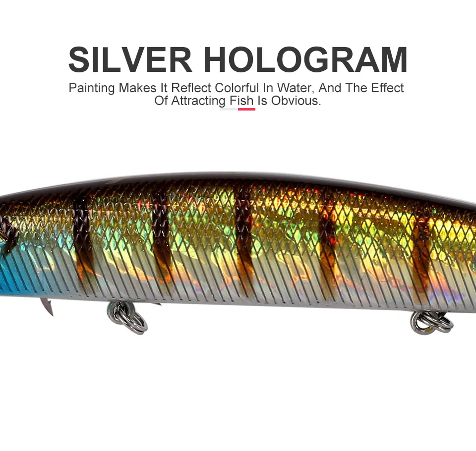 Kingdom 2018 New Hot Fishing LURE High Quality Hard Bait 130mm 20g Depth 0.8-1.5m minnow perfect action Wobblers free shipping  (5)