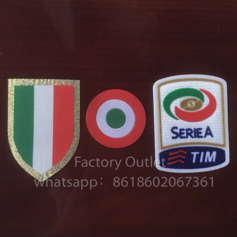 Italia Calcio red coppa Italia Circle Scudetto 15 16 Италия Кубок серия патч - Цвет: Безникелевый белый