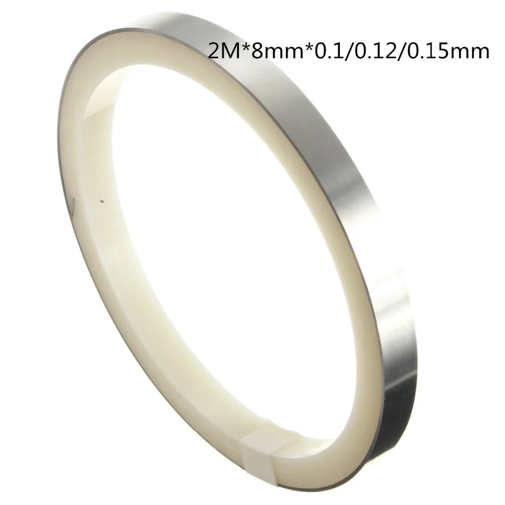 

2M 8mm x 0.1/0.12/0.15 Pure Nickel Strip With Inner Ring Silver Nickel Strip Suitable Battery Connector For Spot Welding Machine
