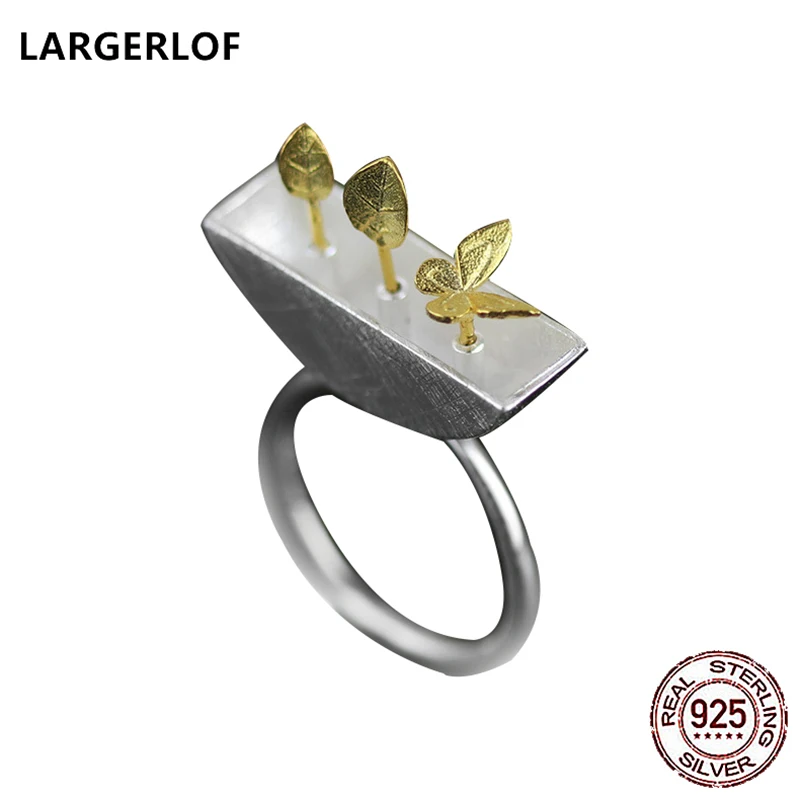 

LARGERLOF Ring Silver 925 Women Vintage Ring Handmade Fine Jewelry 925 Sterling Silver Rings For Women JZ47002