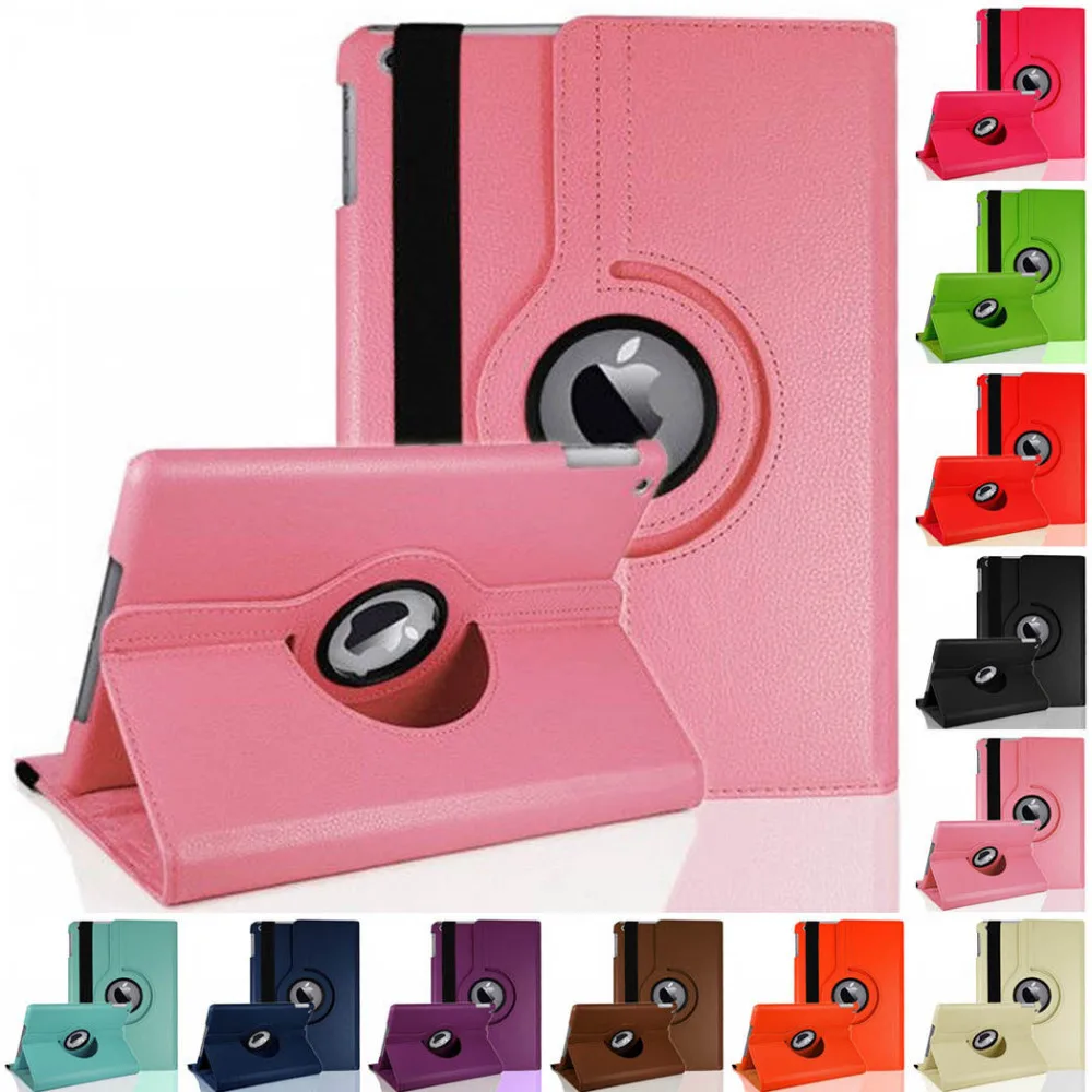 

2pcs/lot!Luxury 360 Rotating Flip Stand Leather Case Cover for Apple iPad 2 3 4 Protector Skin Cases for iPad 2 tablet bags