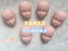 Soft Resin Plastic Practice Makeup Doll Heads 1 12 BJD doll head DIY makeup for face