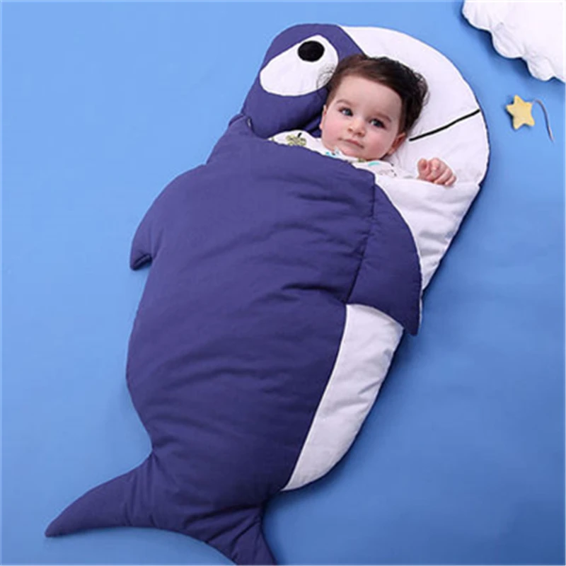 Warm cotton children shark goldfish sleeping bag Newborn sleeping bag