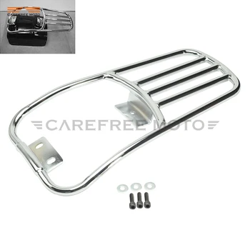 

Chrome Motorcycle Rear Fender Luggage Rack Moto Rear Mounting Kit Case for Harley Softail Deluxe 2006-2016 Fatboy 2007-2016