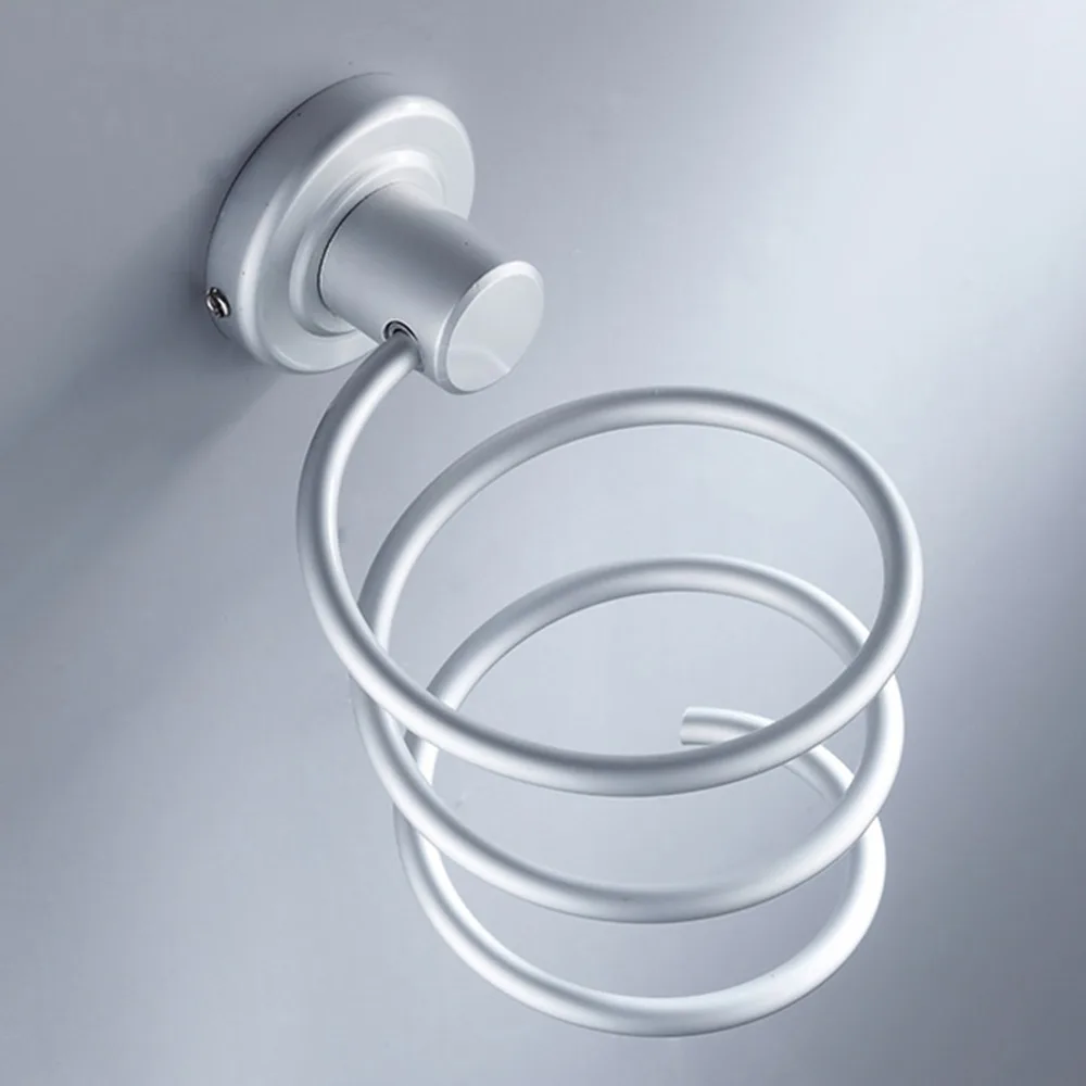 

YHX 2pcs Aluminum Blow Hair Dryer Holder wall shelf Estante estanteria bathroom metal shelves Set For Soporte Secador prateleira