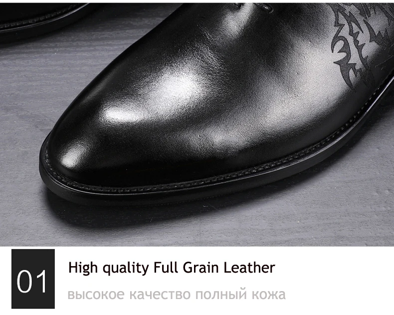 Mens Leather Casual Shoes Business Moccasins Men Wedding Shoe Men Genuine Leather Oxfords Shoes Black Leather Shoes Mens Size 45 (11)
