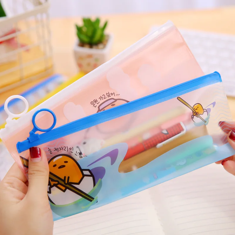 

Novelty Gudetama Lazy Egg PVC Waterproof Pencil Bag Stationery Storage Organizer Bag School Supply Student Prize