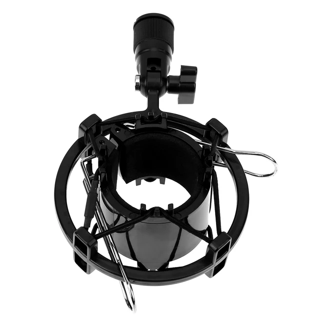 Universal  Mic Microphone Shock Mount Clip Holder Stand for 43-55mm Large Diaphragm microphone Recording Bracket Black
