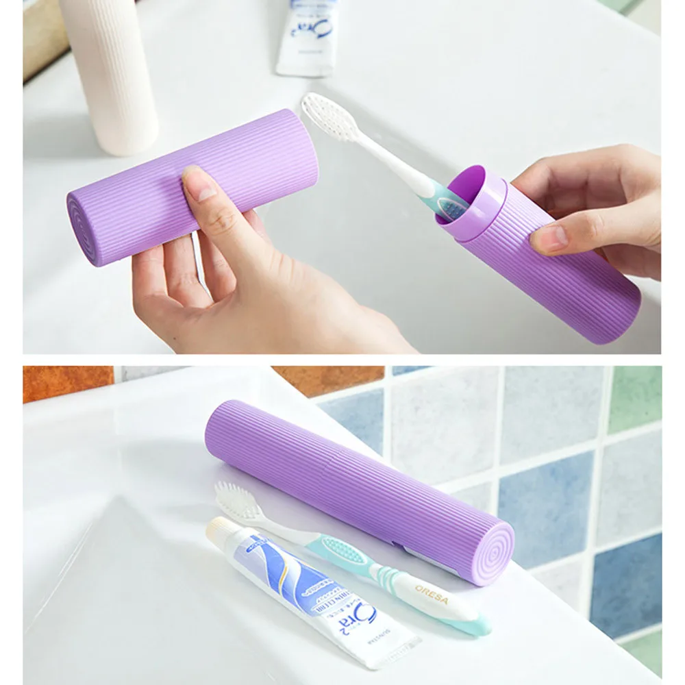 

NEW Durable Protection Portable Home Fashion Travel Portable Toothbrush Toothpaste Storage Box 4 Color Space Saving Bathroom