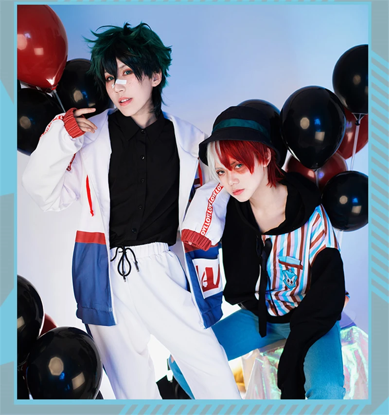 My Hero Academy Todoroki Shoto izku Midoriya deku, костюм для косплея, спортивная одежда для мужчин, повседневные Костюмы, Толстовка на Хэллоуин+ штаны+ шапка