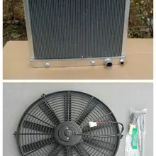 3 ряда Алюминий радиатор+ Fan kit for грузовые автомобили «шевроле» C10 C20 C30 63-66 1963 1964 1965 1966